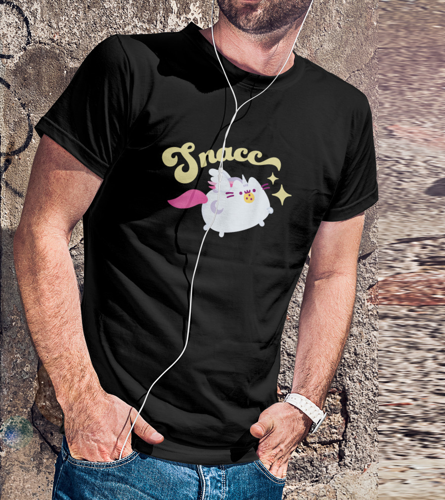 Snacc Super Pusheenicorn Pusheen The Cat With Stars And Wings T-Shirt