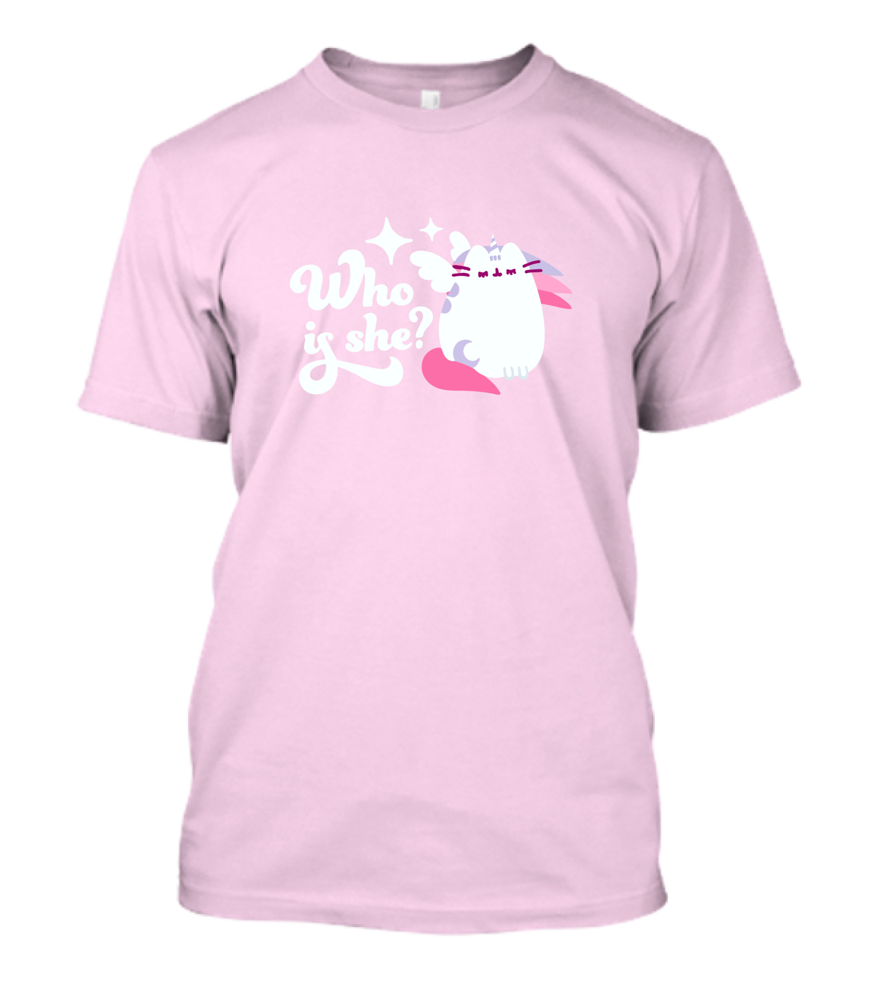 Who Is She Super Pusheenicorn Pusheen The Cat T-Shirt