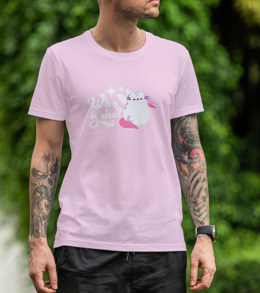 Who Is She Super Pusheenicorn Pusheen The Cat T-Shirt