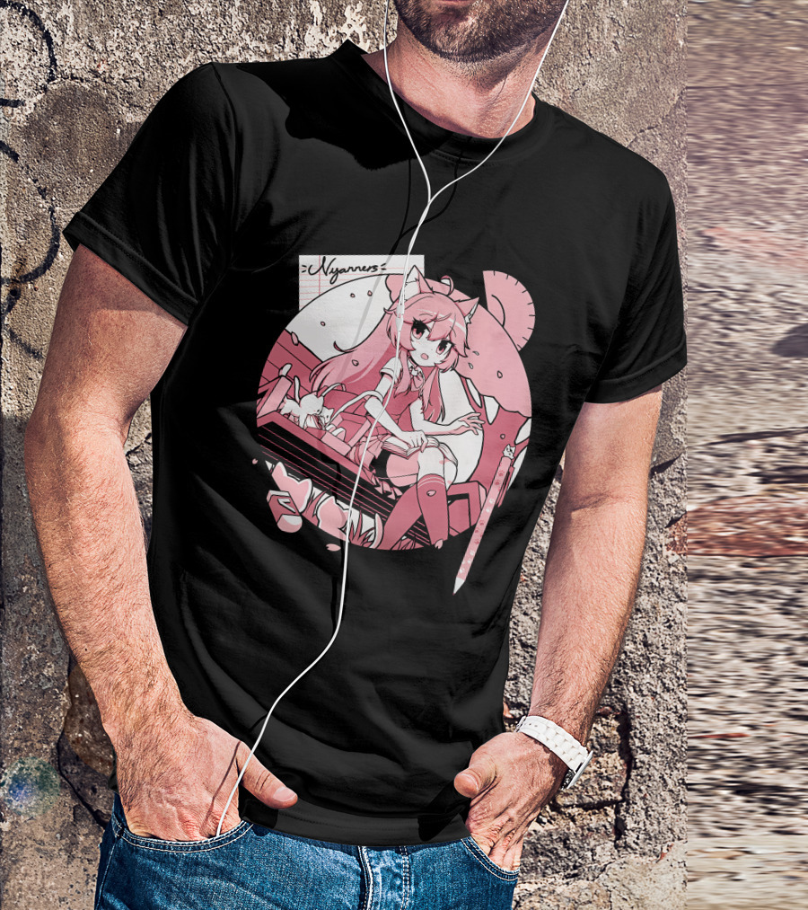 Nyanners VShojo High School Anime Style Desk Scene T-Shirt
