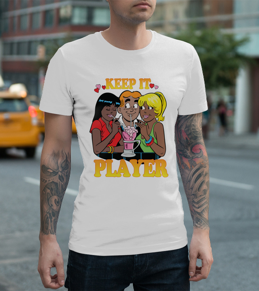 Archie Comics Betty And Veronica Keep It Player Milkshake Scene T-Shirt