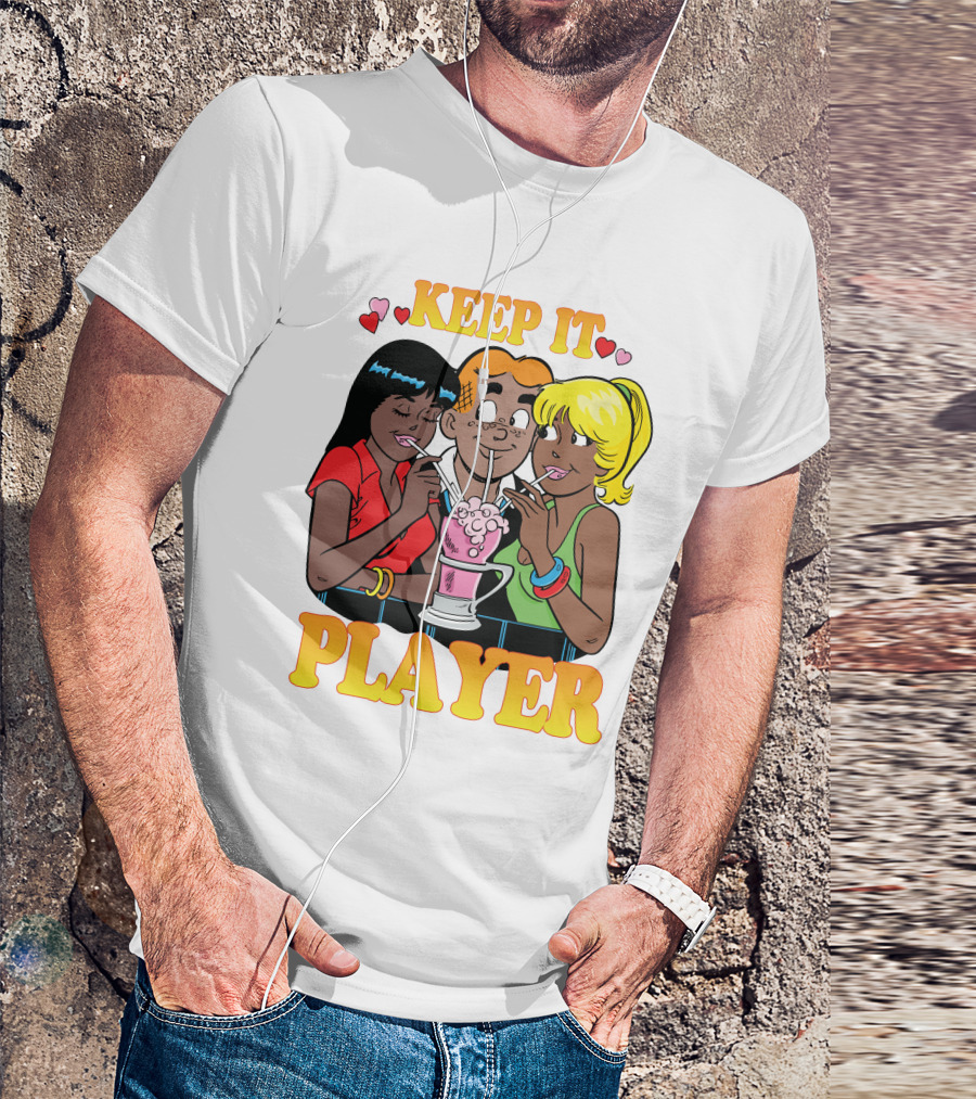 Archie Comics Betty And Veronica Keep It Player Milkshake Scene T-Shirt