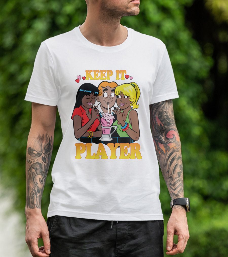 Archie Comics Betty And Veronica Keep It Player Milkshake Scene T-Shirt