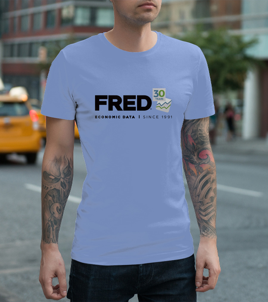 FRED Economic Data 30 Years Since 1991 T-Shirt