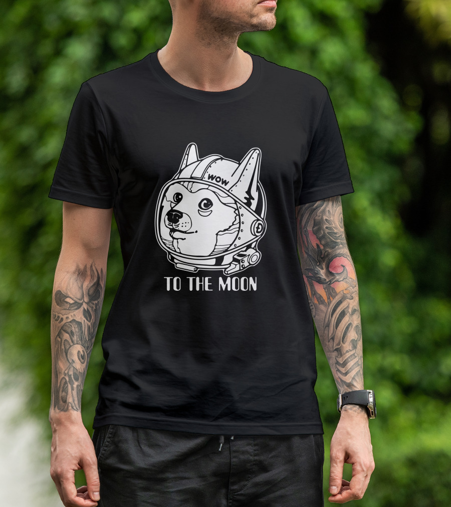 Wow Doge To The Moon Shiba Astrodoge T-Shirt