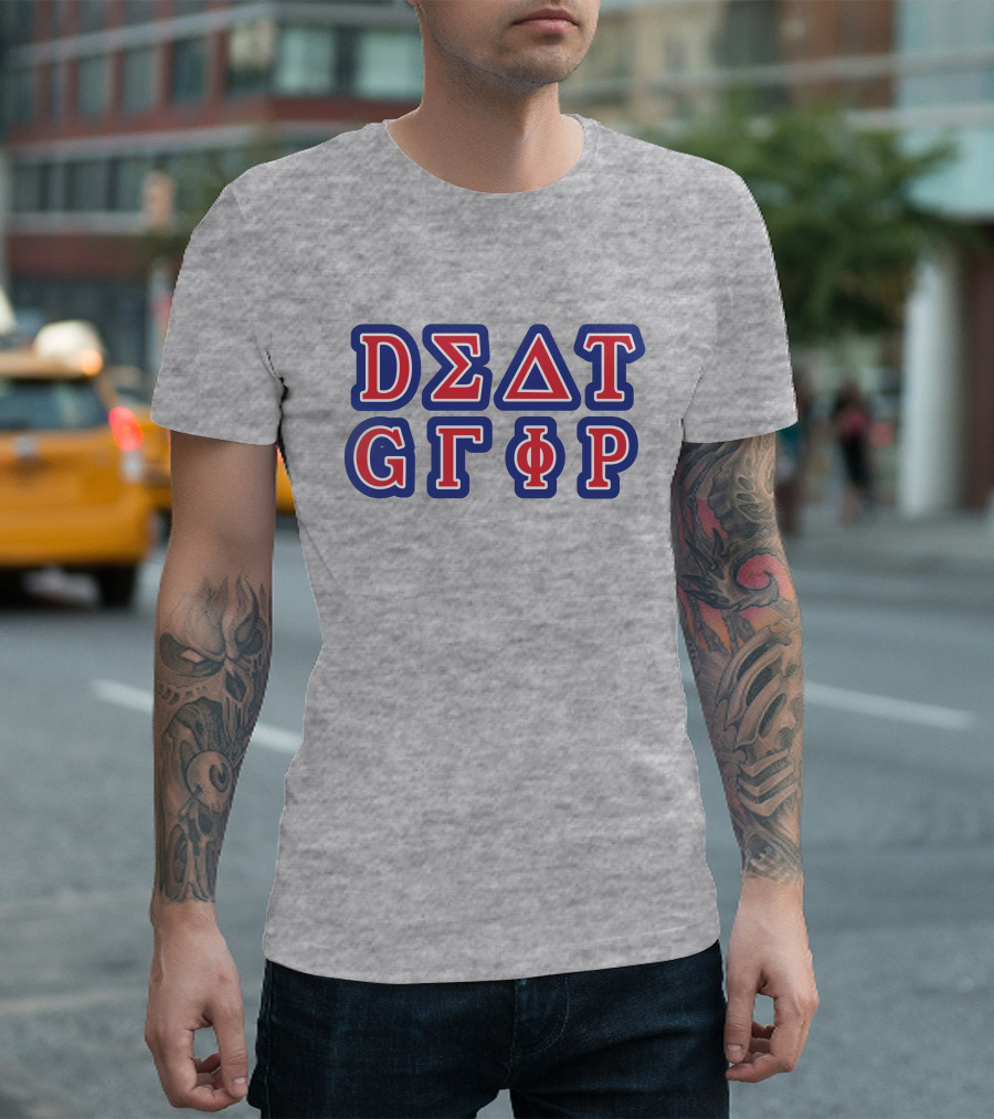 Hellomerch Death Grips Merch College Heather Grey Delta Sigma Theta Gamma Phi Rho T-Shirt