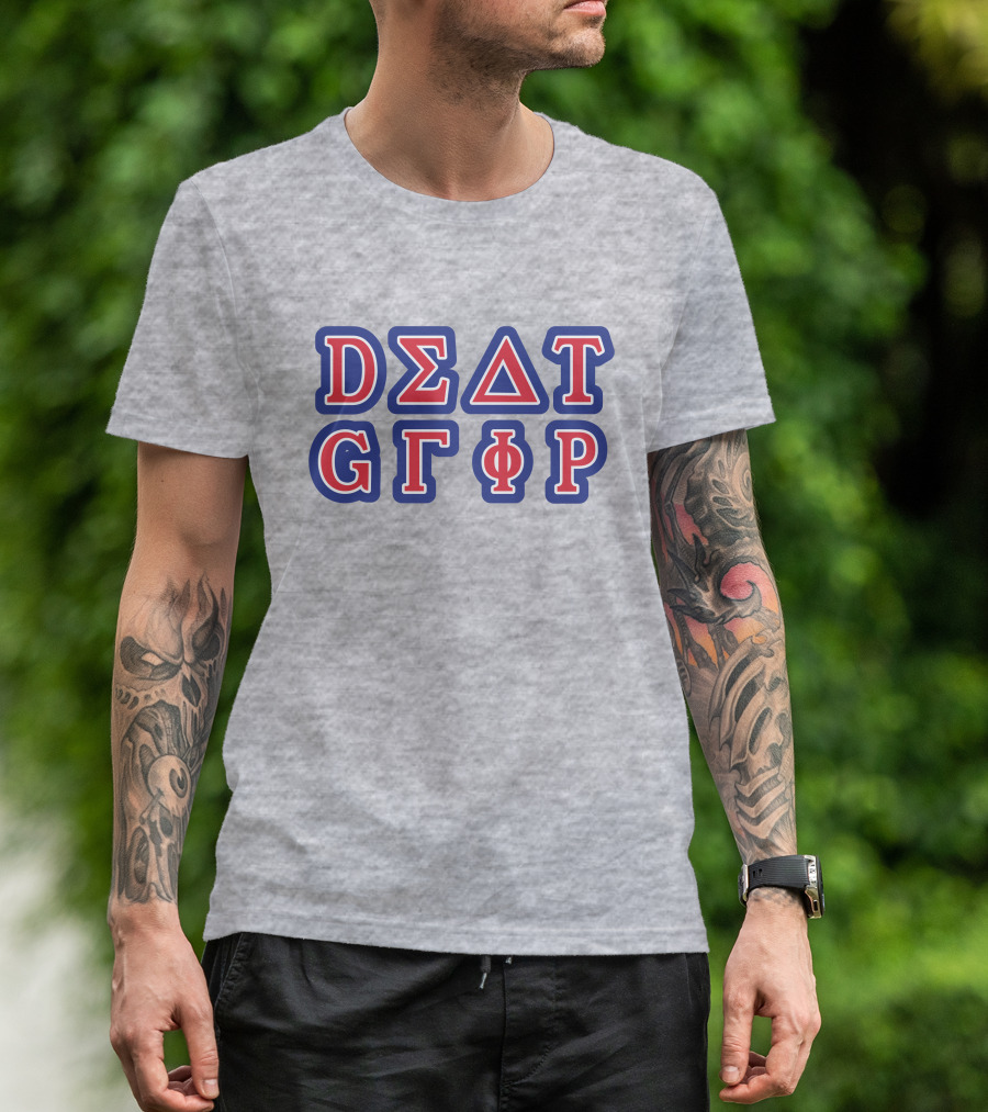 Hellomerch Death Grips Merch College Heather Grey Delta Sigma Theta Gamma Phi Rho T-Shirt