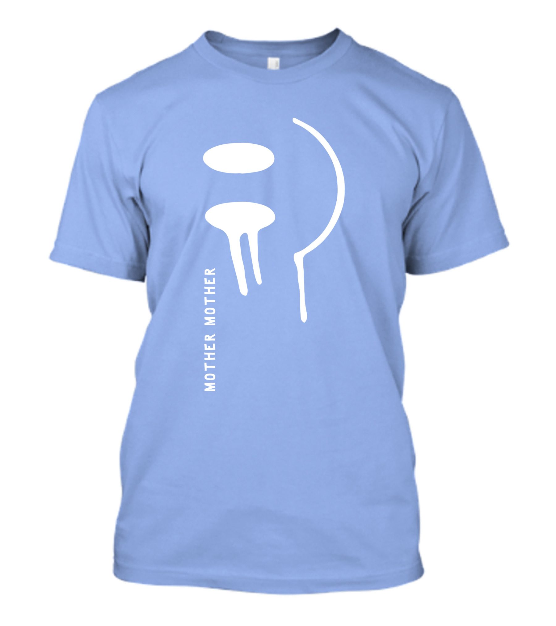 Mother Mother Merch Smiley Dripping Face Blue T-Shirt