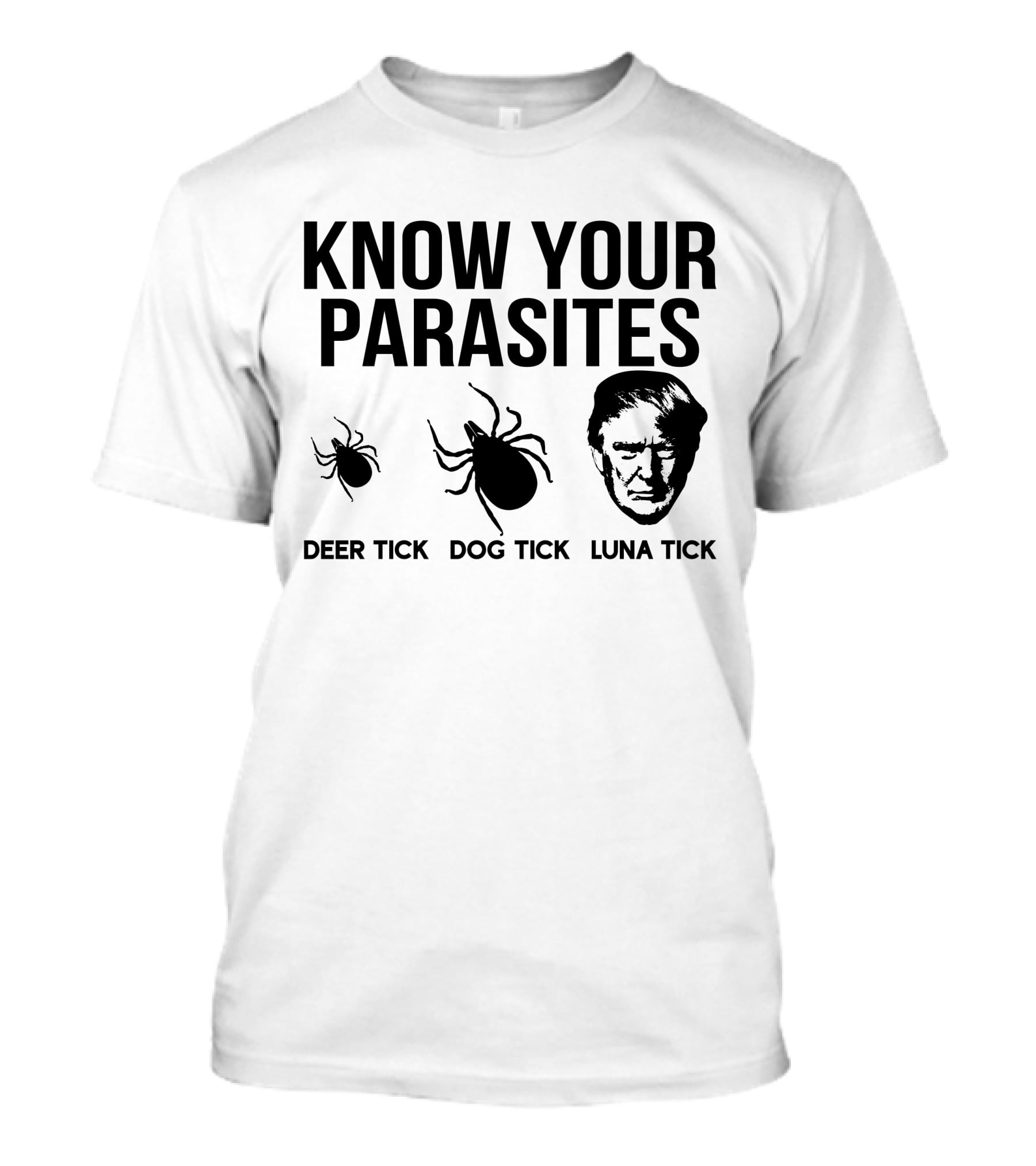 Vanessa Gorman Palmer Report Know Your Parasites Deer Tick Dog Tick Luna Tick Political Satire T-Shirt