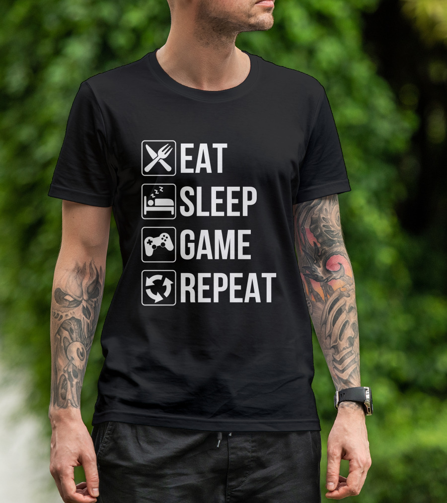 Eat Sleep Game Repeat Spooky Sweets T-Shirt