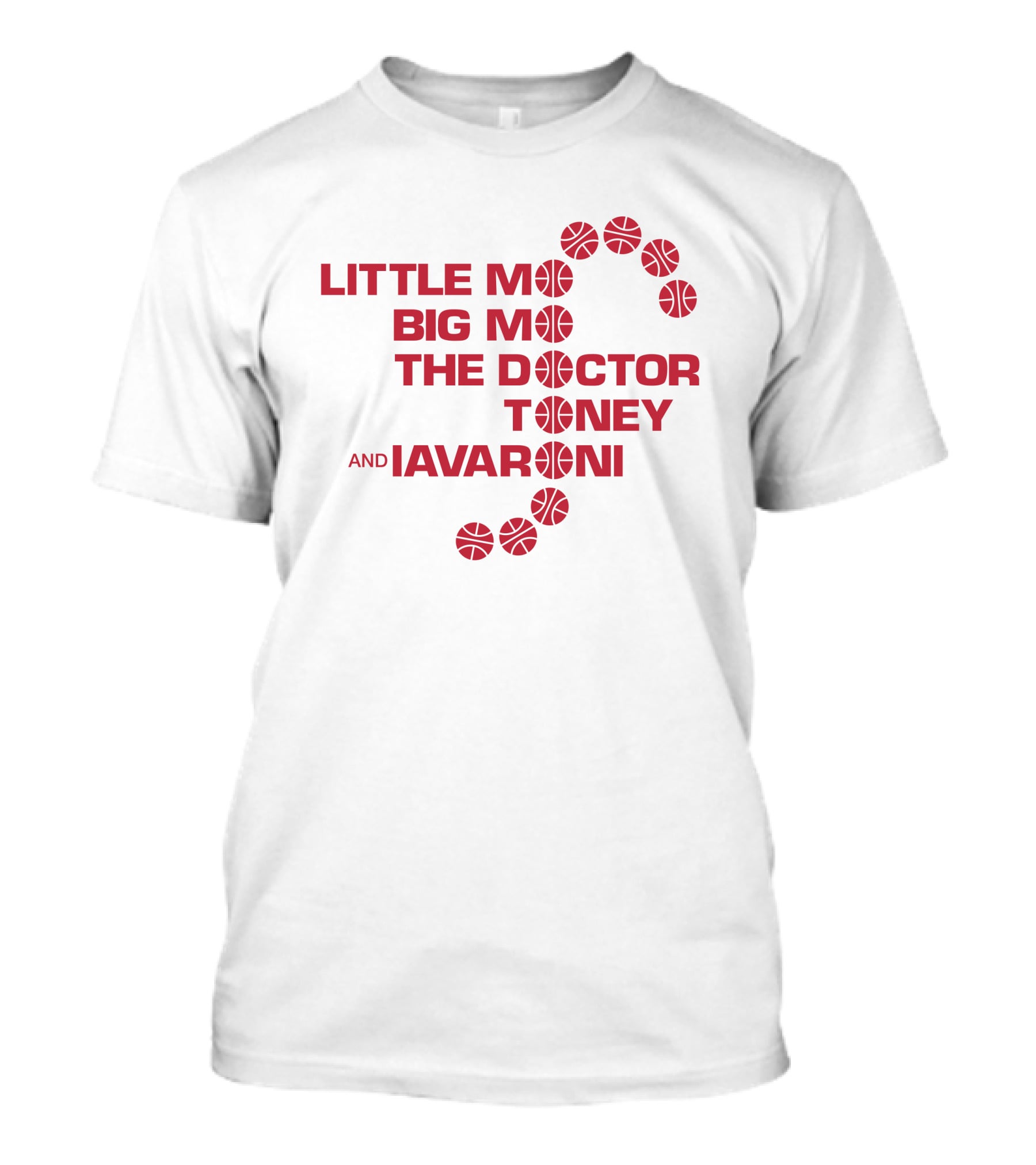 Little Mo Big Mo The Doctor Toney Iavaroni Basketball Chicabulls 1983 Sixers Staring Five T-Shirt