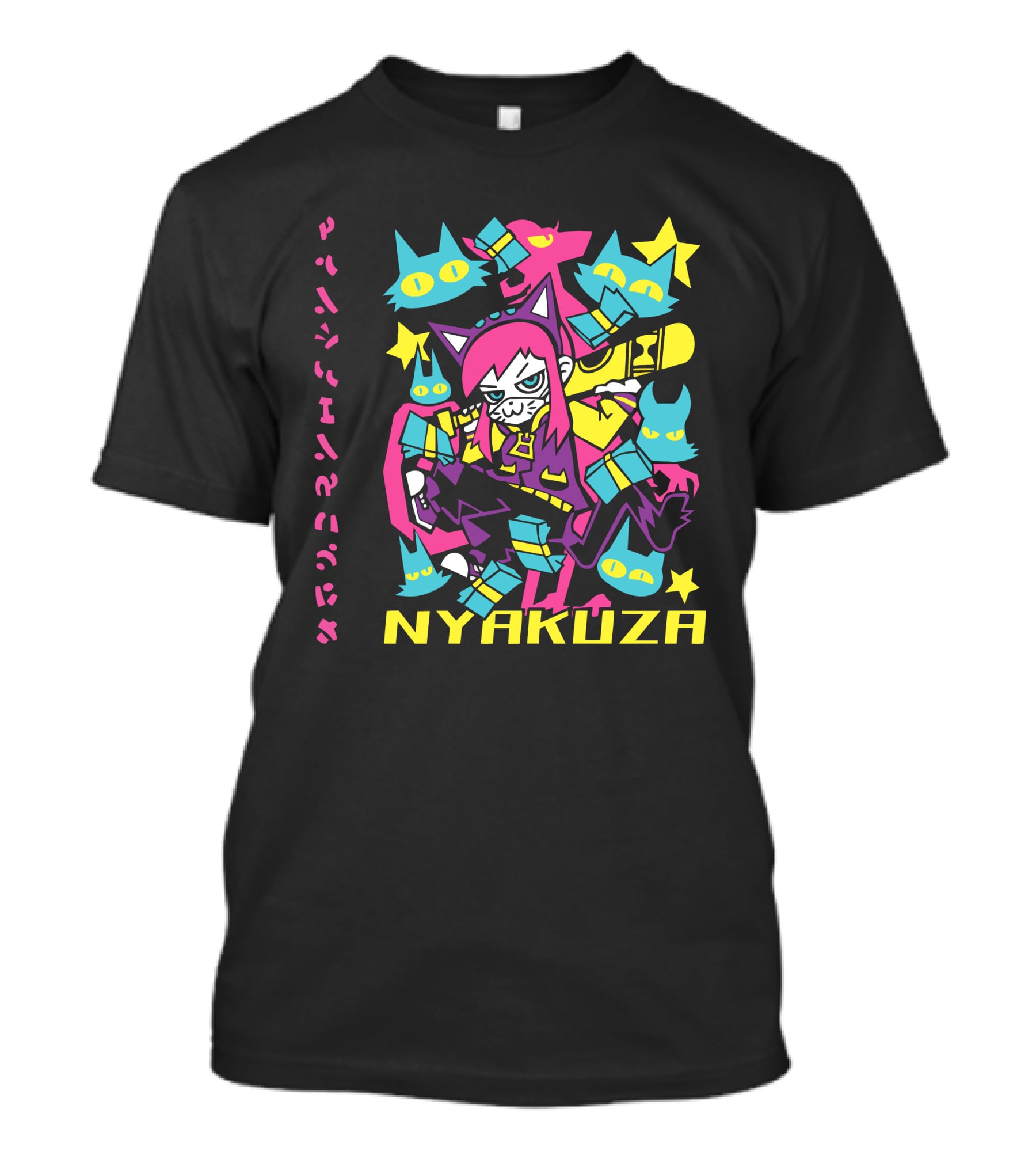 Fangamer Nyakuza Metro Cat Gang Neon Aesthetic T-Shirt