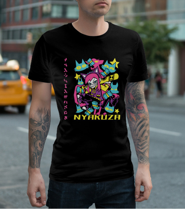 Fangamer Nyakuza Metro Cat Gang Neon Aesthetic T-Shirt