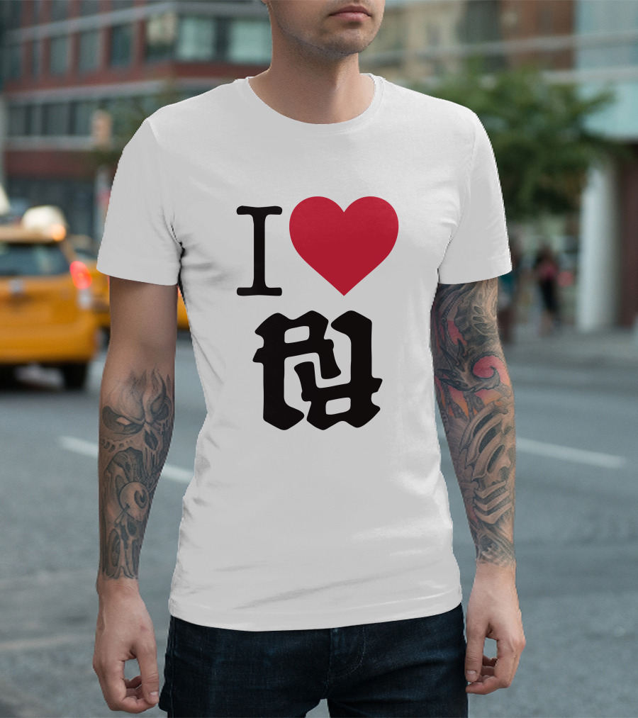 Kankan I Love RR Kanji Heart T-Shirt