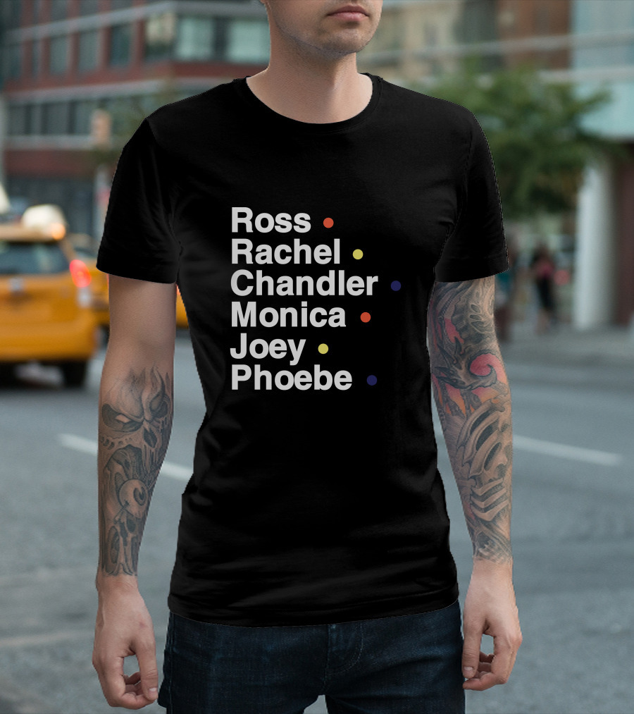 Ross Rachel Chandler Monica Joey Phoebe BR Football F.R.I.E.N.D.S T-Shirt