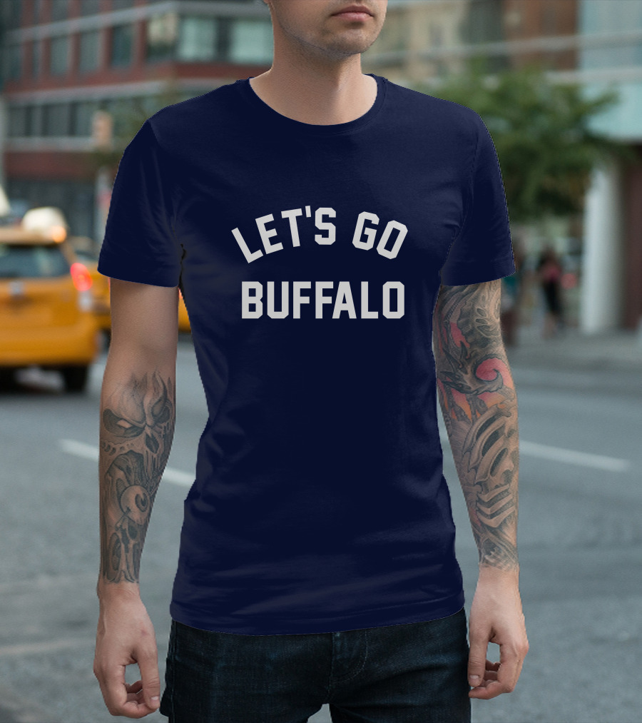 Mark Yesilevskiy Let's Go Buffalo Navy Blue Sports T-Shirt