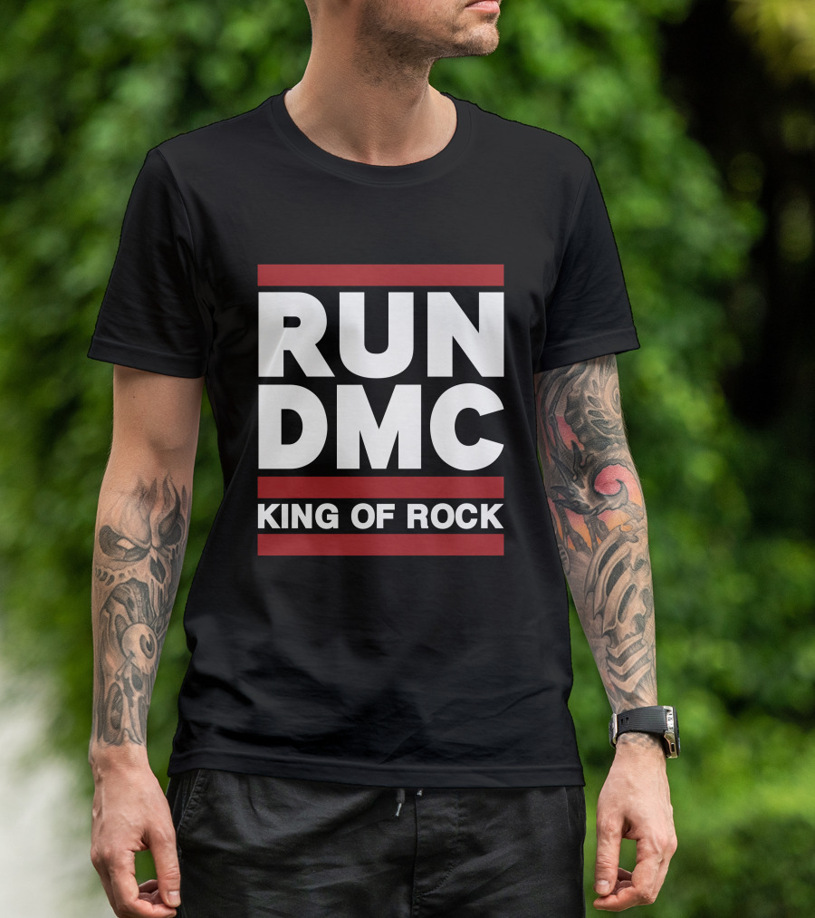 Allinhiphop Run DMC King Of Rock Retro T-Shirt