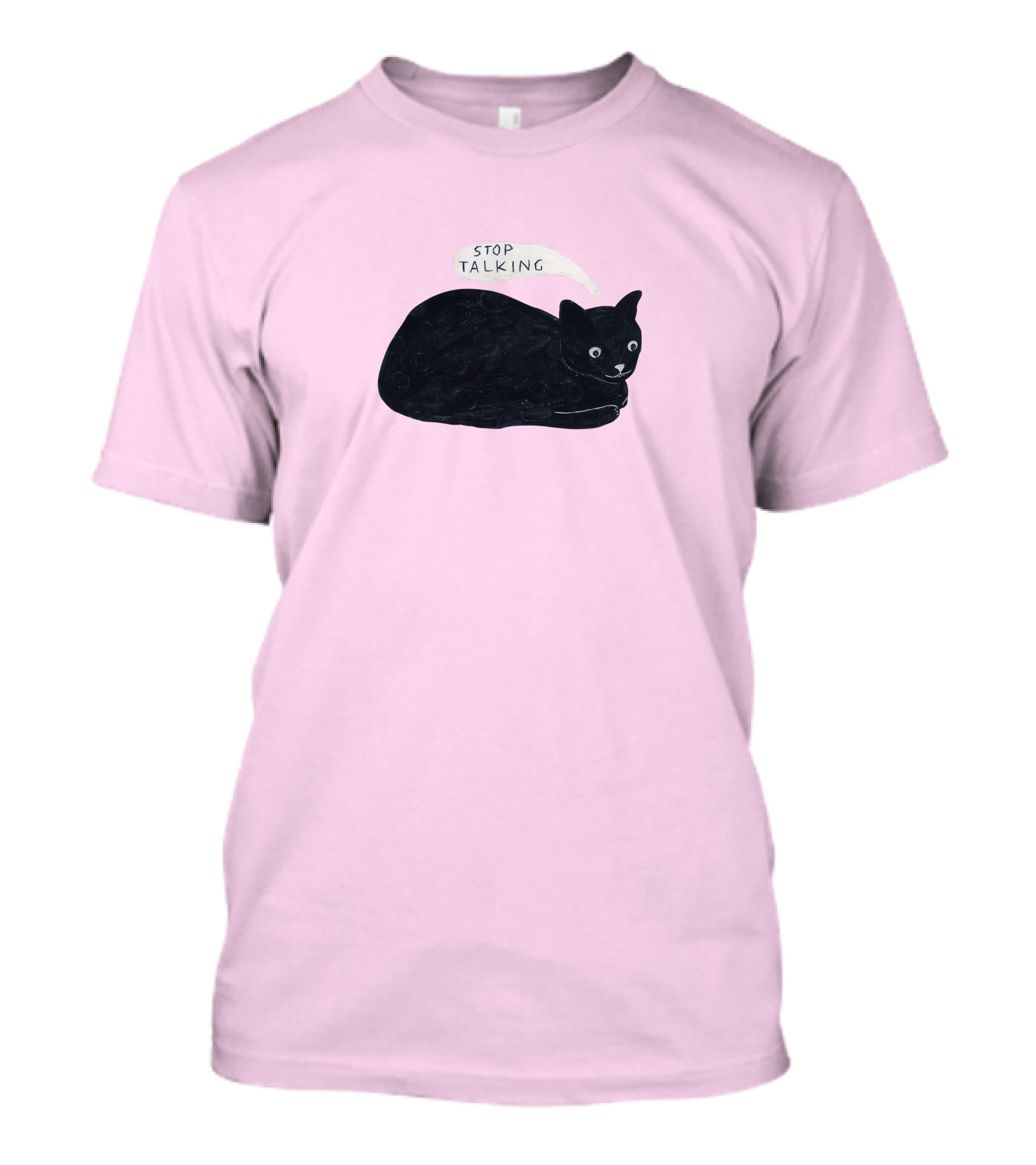 Randall Mann Stop Talking Cat Black Cat T-Shirt