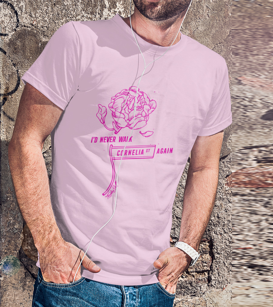 Taylor Swift Cornelia St I'd Never Walk Again Rose Drawing T-Shirt