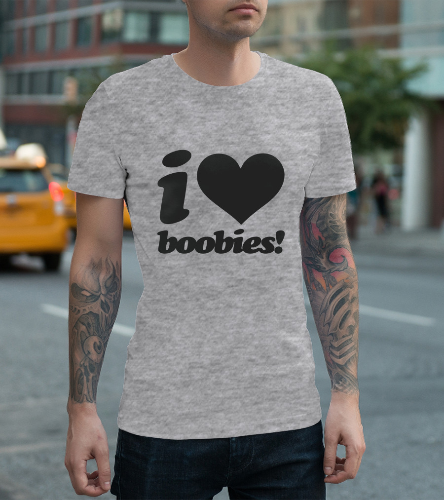 Rash I Love Boobies I Heart Boobies T-Shirt