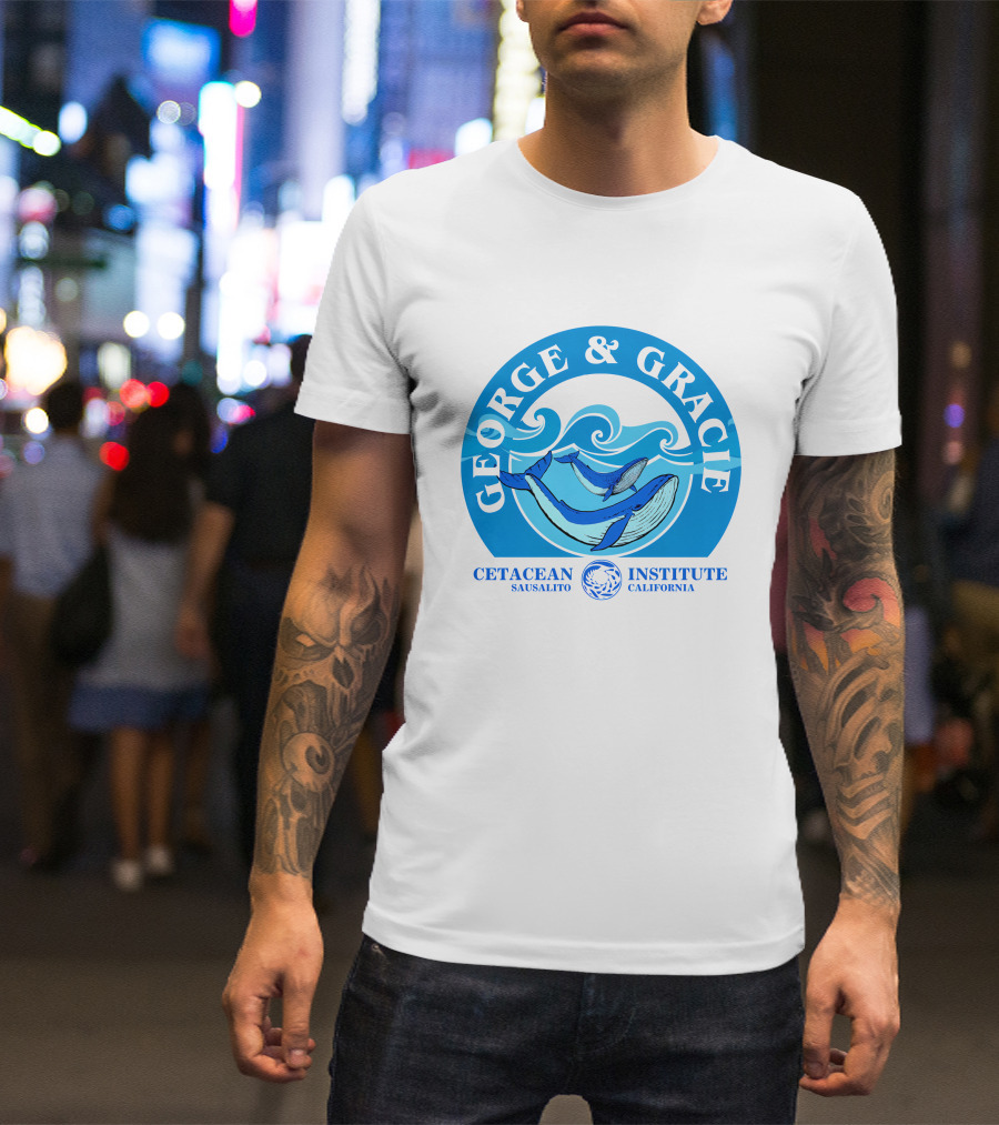 George And Gracie Cetacean Institute Sausalito California Wave T-Shirt