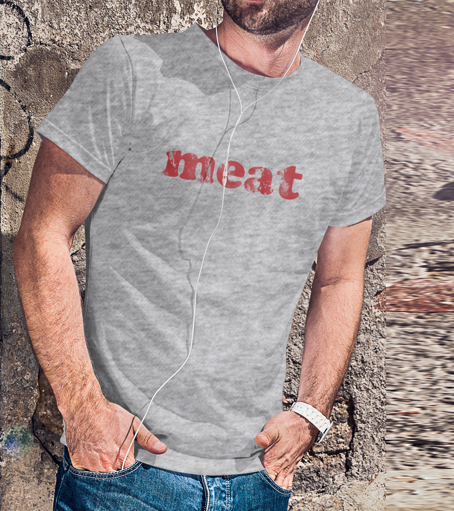 Meatzine Merch Red Distressed Meat T-Shirt