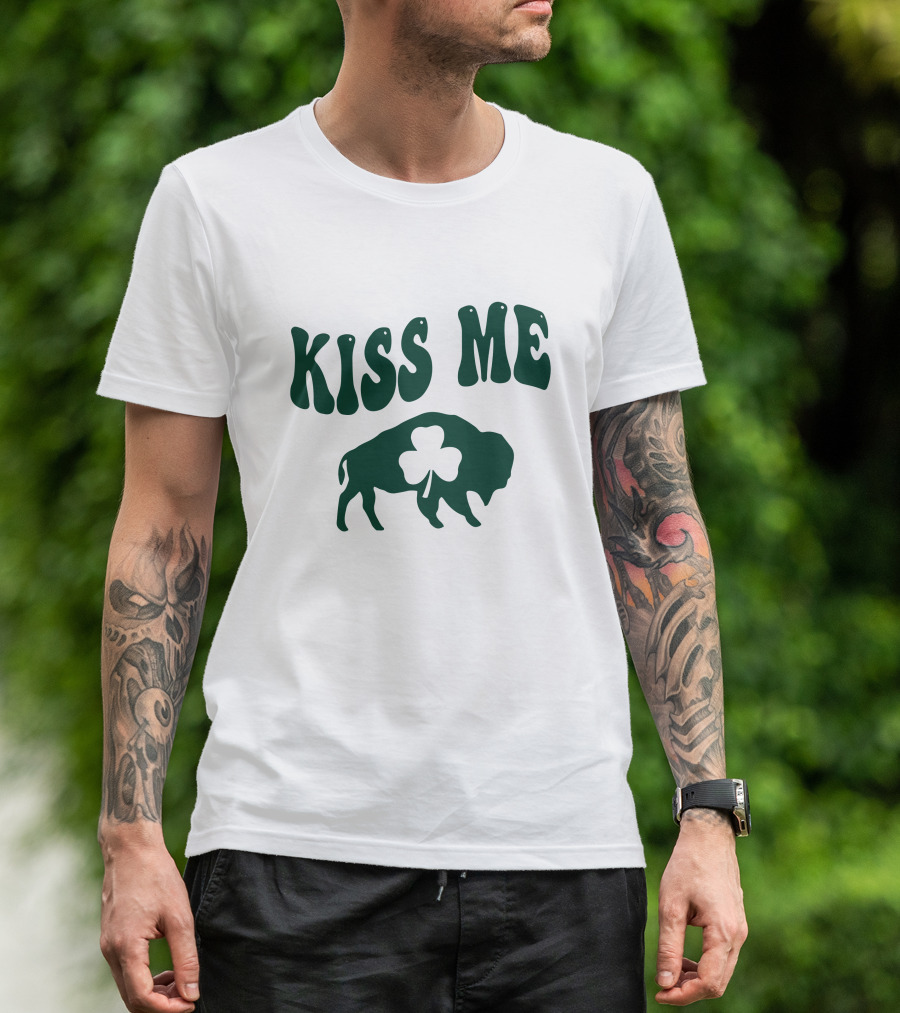 Kiss Me Buffalo Shamrock St. Patrick's Day T-Shirt