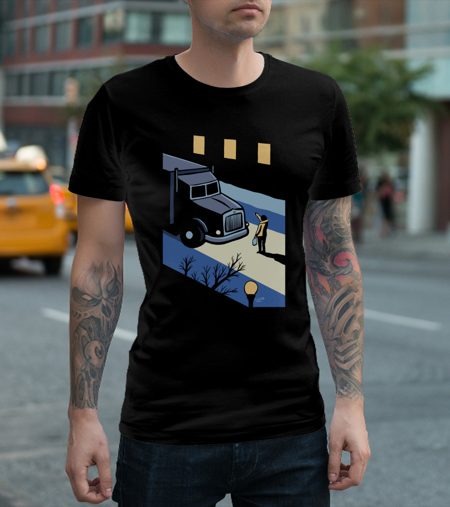 Marika Morris Stand Up Thumbs Down Colin White Truck Night Scene T-Shirt