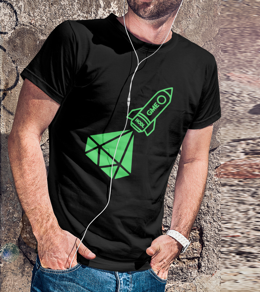 GME HODL Rocket To The Moon St. Patrick's Day Green T-Shirt