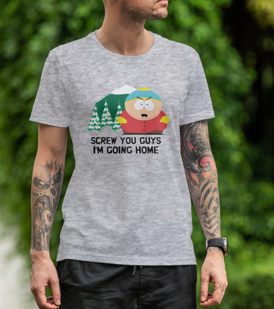 South Park Screw You Guys I'm Going Home Cartman Mountains Scene T-Shirt