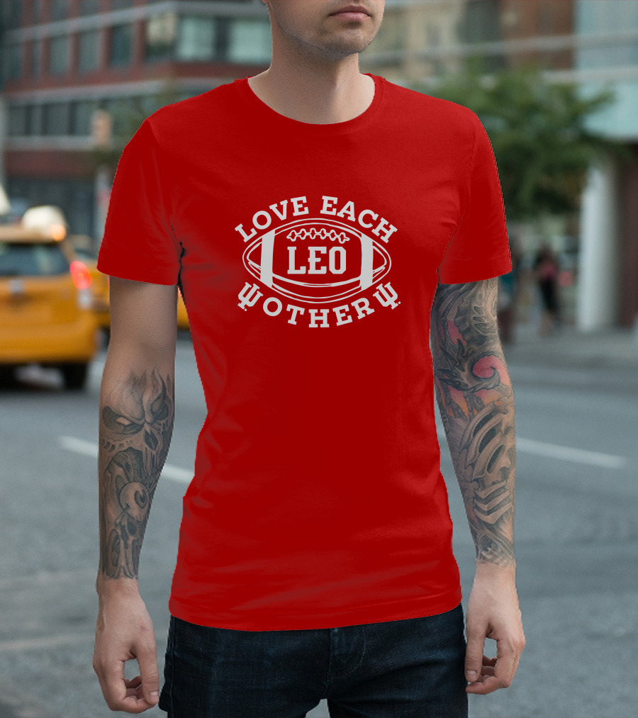Homefield Apparel Love Each Other Leo Football T-Shirt