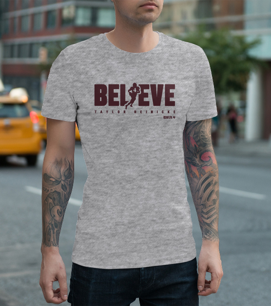 Believe Taylor Heinicke 4 NFLPA T-Shirt