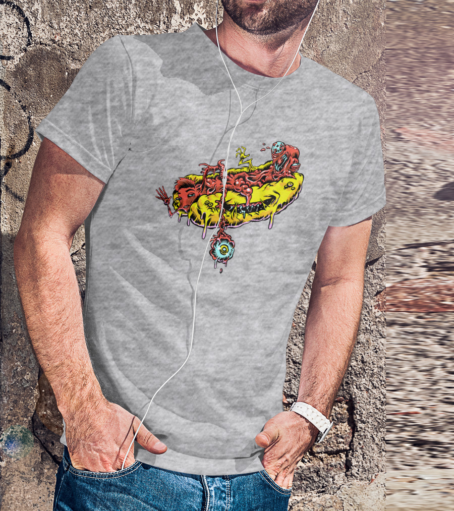 Drew Gooden Merch Hot Dog Surreal Monster Melt Dripping Eyeball T-Shirt