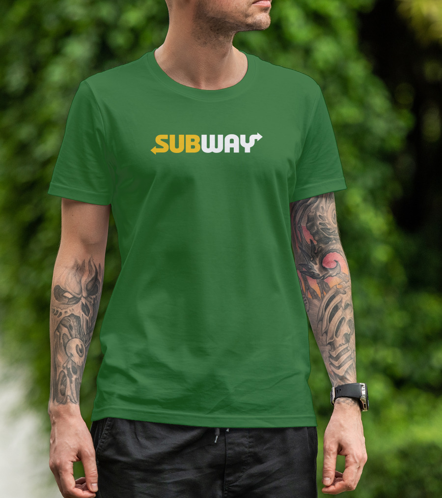 Keefler Subway Logo With Green Background T-Shirt