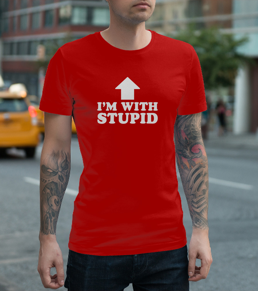 Vlog Creations Merch I'm With Stupid Arrow T-Shirt