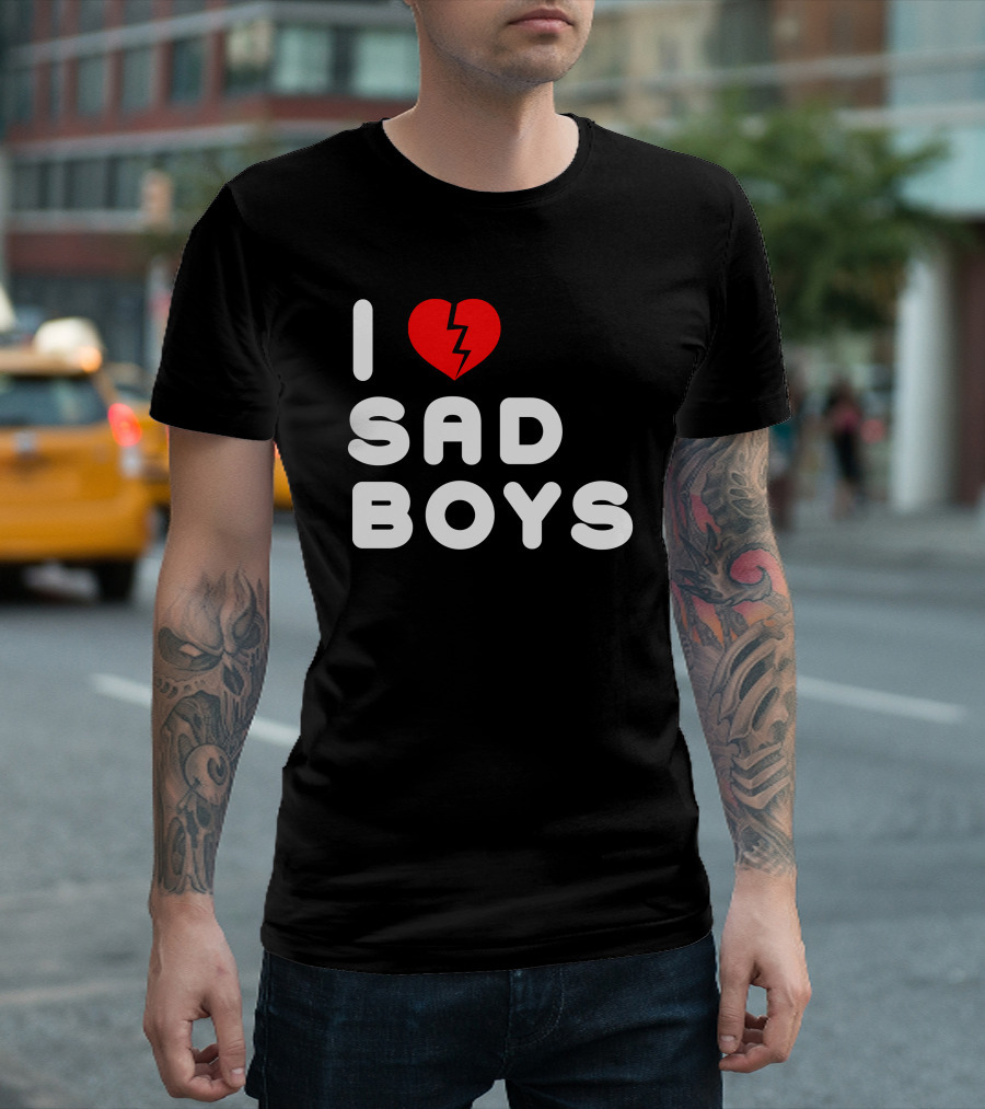 I Heart Sad Boys Broken Heart T-Shirt