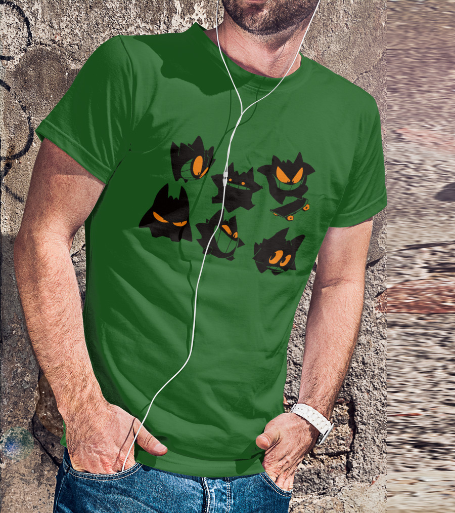 More Gengars 3Buddy And SNC Ghostly Faces Duo Skateboarding Collection T-Shirt