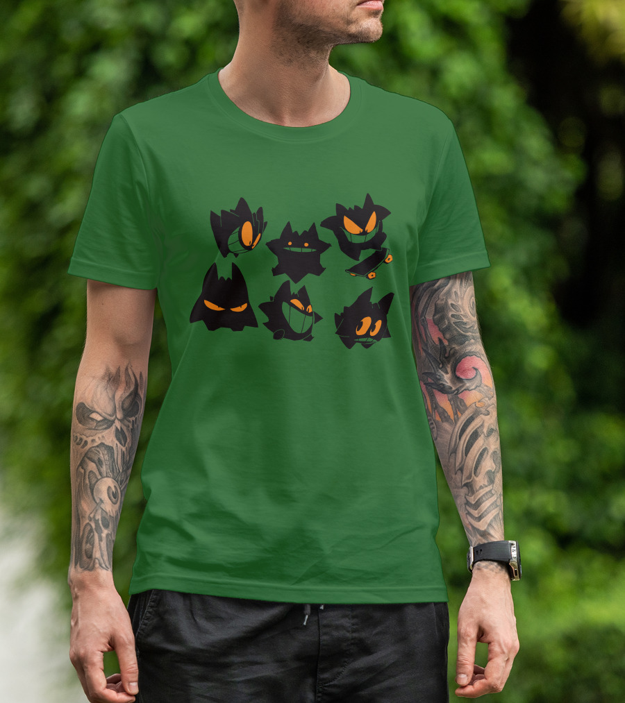 More Gengars 3Buddy And SNC Ghostly Faces Duo Skateboarding Collection T-Shirt