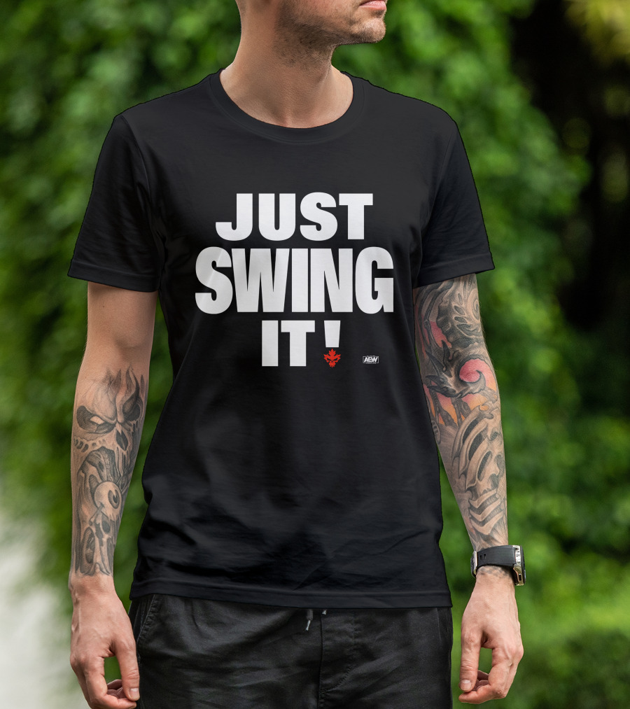 Aew All Elite Wrestling Shawn Spears Just Swing It Canadian Maple Leaf T-Shirt
