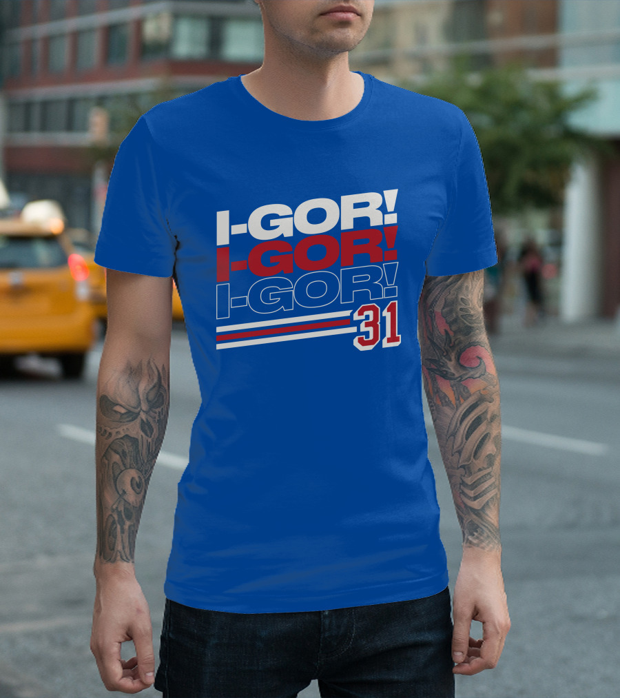 We Bleed Blue NYC Merch Store I-Gor I-Gor I-Gor 31 T-Shirt