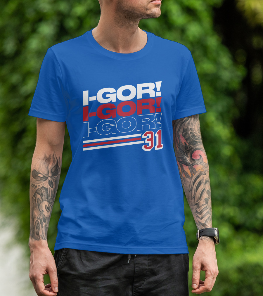 We Bleed Blue NYC Merch Store I-Gor I-Gor I-Gor 31 T-Shirt