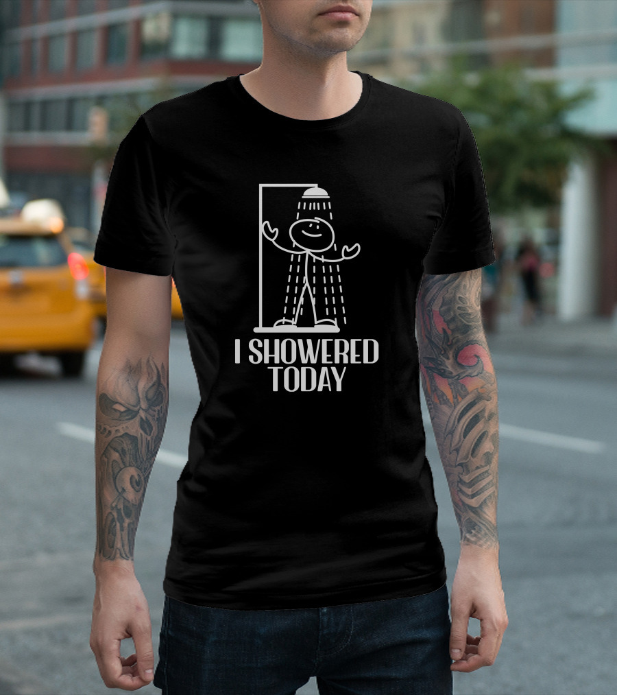 I Showered Today Achievement Badge Humor T-Shirt