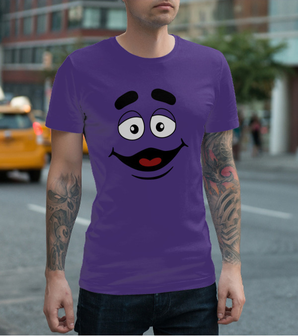 Grimace Smile Face McDonald's Character T-Shirt