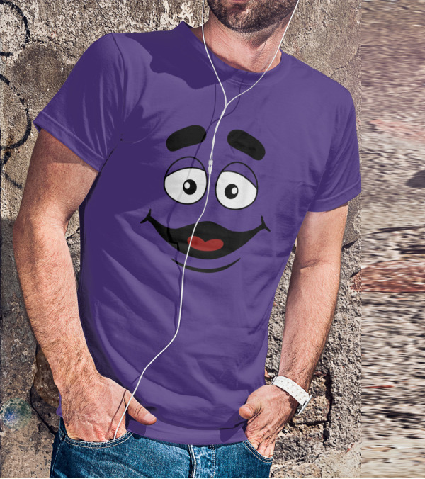 Grimace Smile Face McDonald's Character T-Shirt