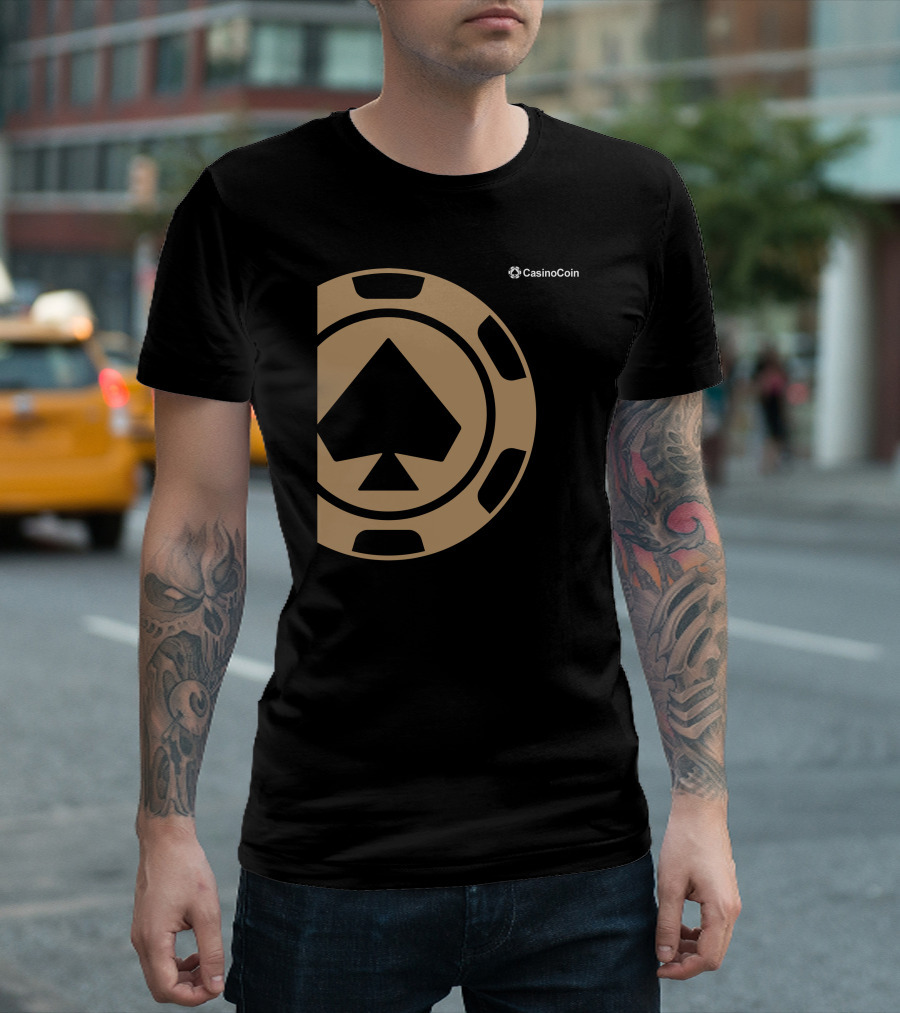 Casinocoin Gold Spade Chip T-Shirt