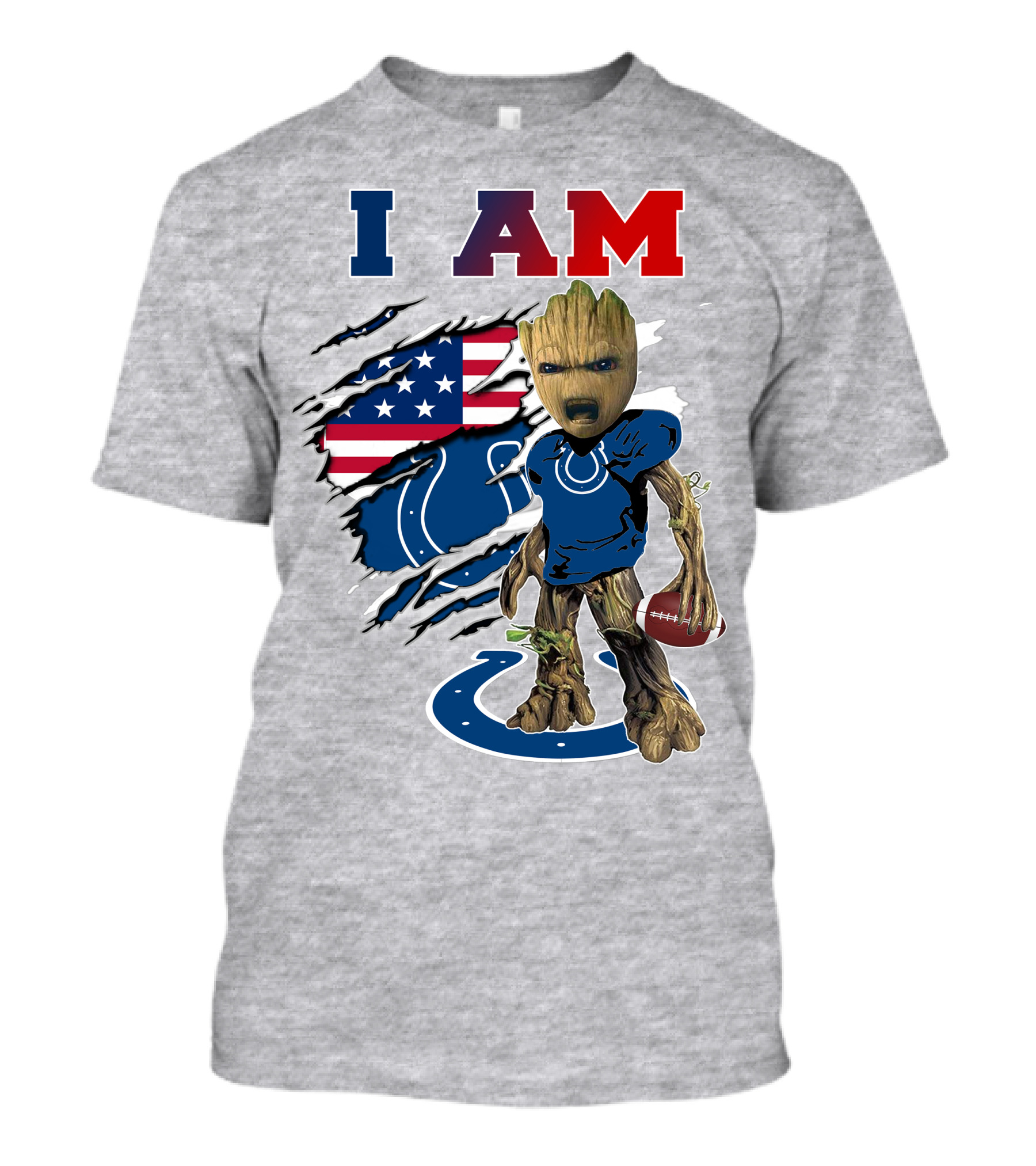 I Am Colts Baby Groot Football T-Shirt