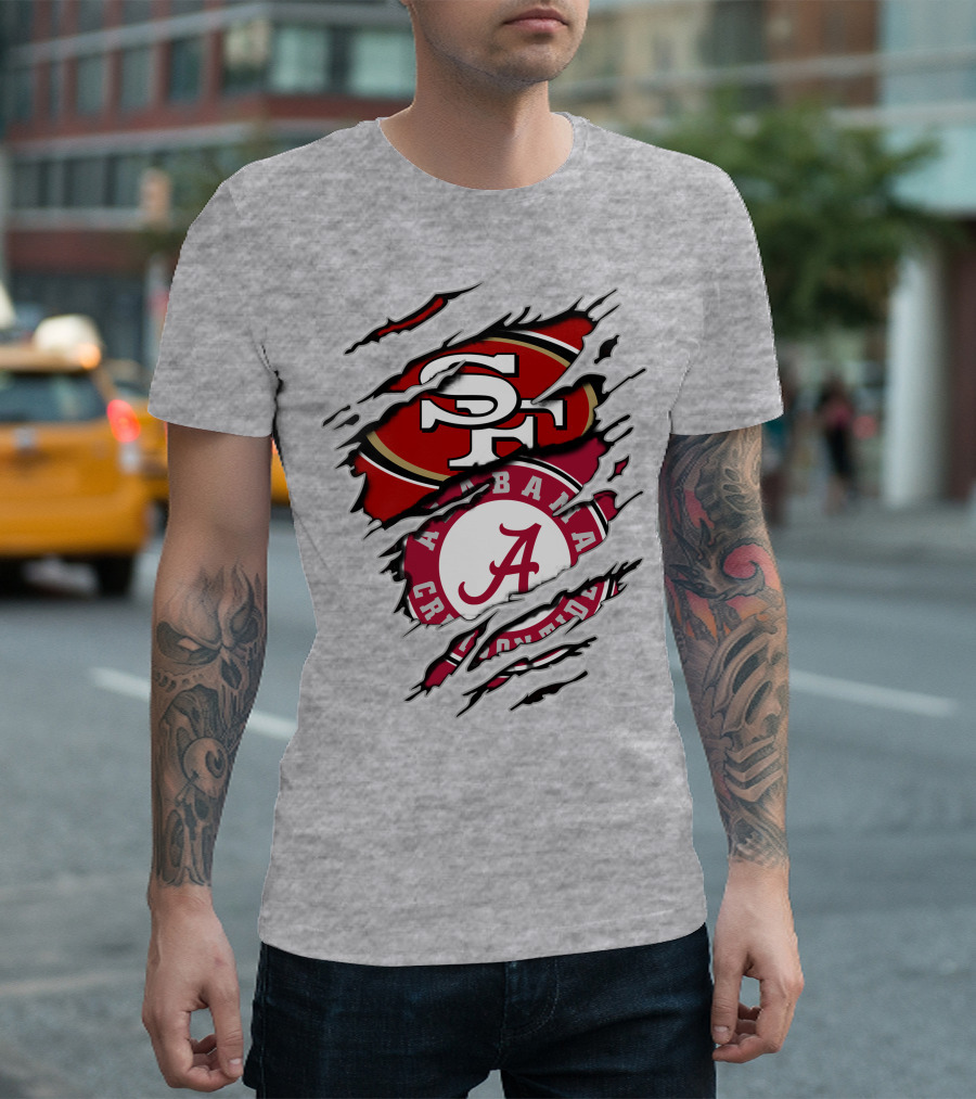 Alabama Crimson Tide San Francisco 49ers Fusion T-Shirt