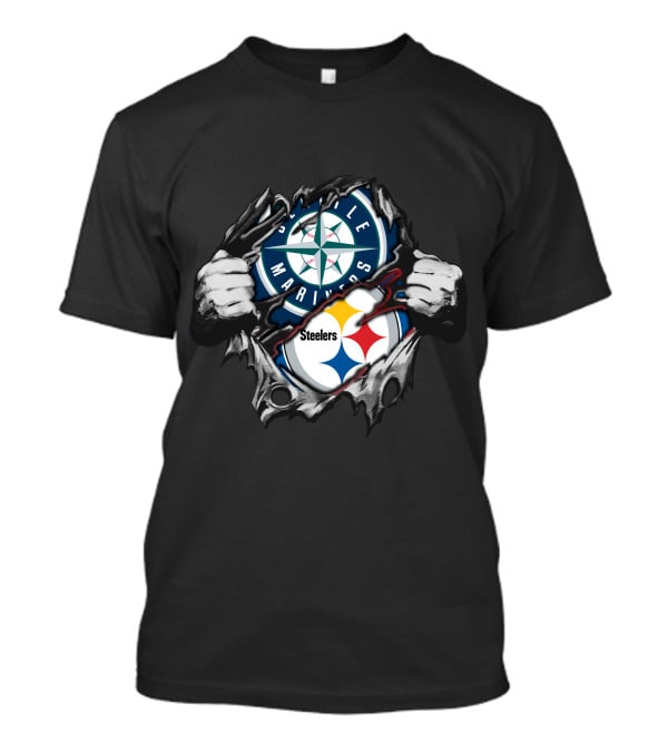 Seattle Mariners Steelers Crossover Fan T-Shirt