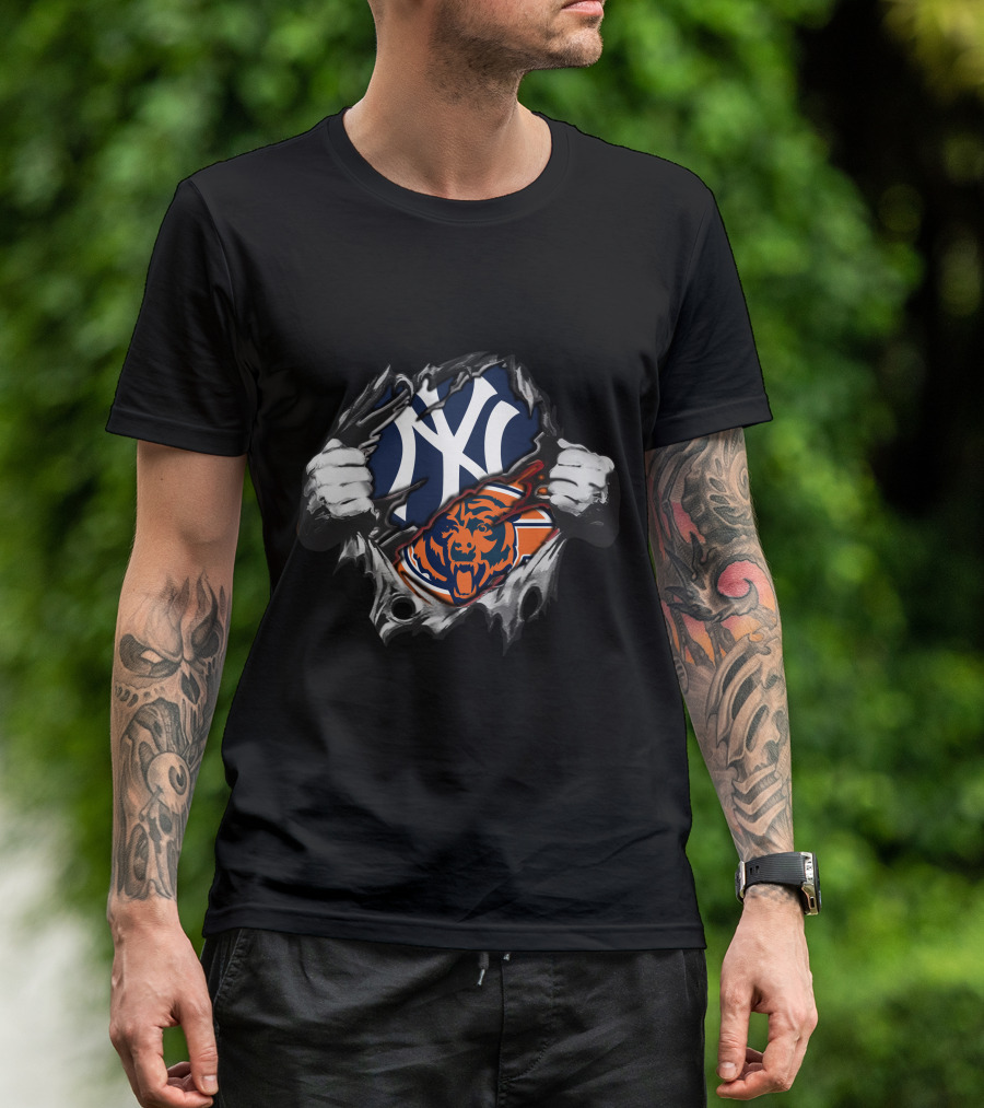 Yankees Bears Crossover Symbol Fusion T-Shirt