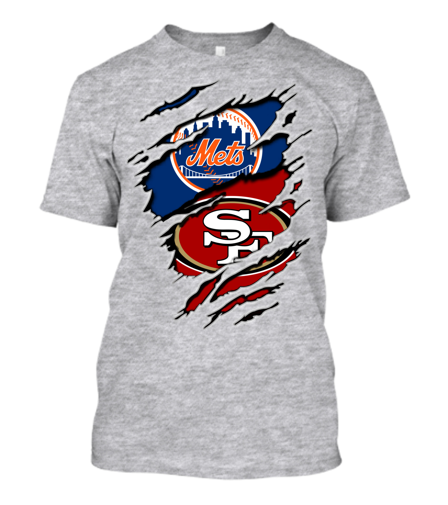Mets 49ers Dual Team Logo Fusion T-Shirt